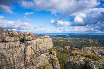 Enjoy breathtaking fall scenery from the lookout points of Southern Terraces in Stolowe Mountains National Park.