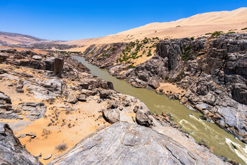 Kunene River scenery between Angola and Namibia, Southern Africa