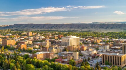 Aerial view of Rapid City, South Dakota. Rapid City is the county seat of Pennington County in South Dakota and the second most populous city in the state.