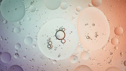 Abstract Oil and Water Bubbles Gradient Background