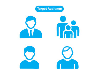 modern target audience and customer segmentation vector icon for marketing strategy and consumer behavior concept