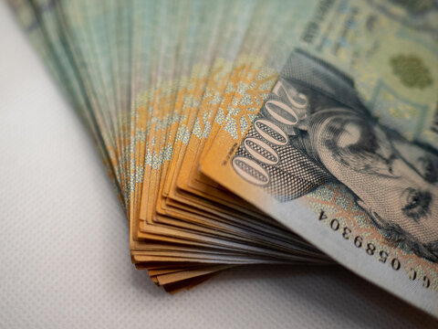 Hungarian forint, paper money, HUF, one million forint, white background