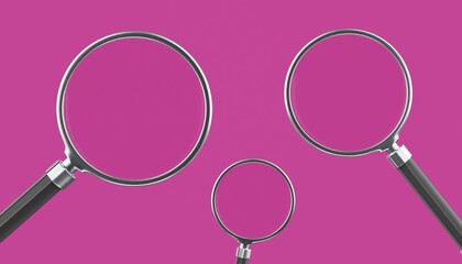 magnifying glass on colourful background