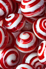 Red and White Peppermint Candy Swirl Background