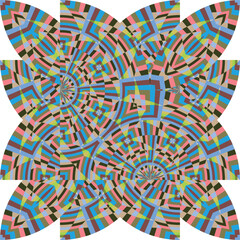 op art creative geometric pattern, ornament, modern abstract colorful background, original vector decoration