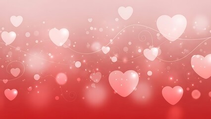 Collection of floating pink and white hearts for romantic love and Valentine celebration designs