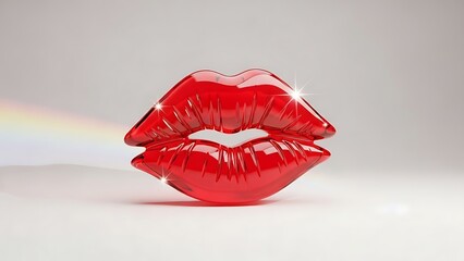 Red Lip Sculpture Art