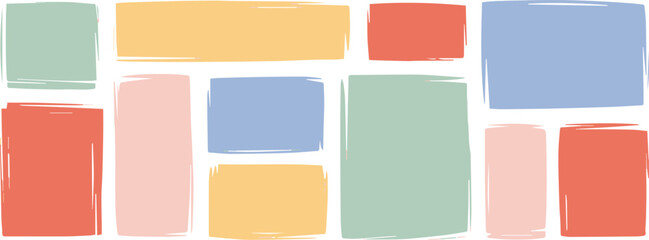 abstract rectangle geometric grid infographic blocks editable vector art