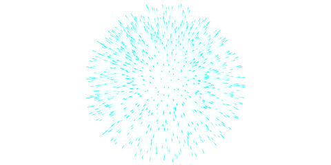 Obraz premium Vibrant teal aqua fireworks burst exploding against dark night sky festive celebration event display exciting light show