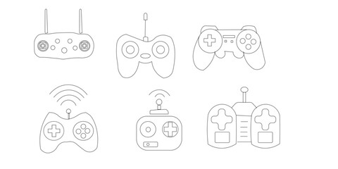 A collection of six blurry line drawings of various objects