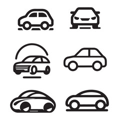 Obraz premium set of car icons