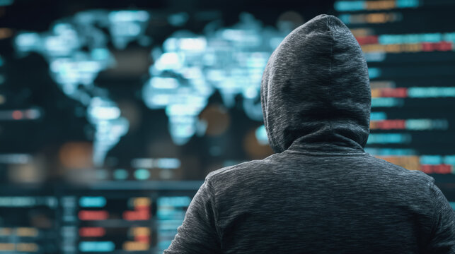 Hackers are planning to hack and attack Zeroday networks and cyber security systems in Smart digital city with connection network reciprocity over the cityscape . Concept of future smart wireless city - Powered by Adobe