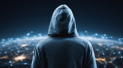 Hacker are planning to hack and attack networks and cyber security , innovative Smart city and graphs with statistics to analyze business potential and predict future developments in company growth.