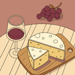 cheese and wine
