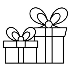 Gift Boxes And Ribbons On White Background Holiday Theme