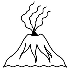 Geothermal Steam Rising From Volcanic Vents On White Background