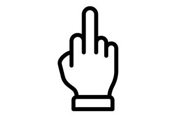 Obraz premium Hand making a peace sign isolated on white background, Vector, illustration