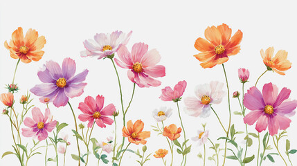 Elegant wedding invitation card background vector. Minimal hand painted watercolor botanical flowers texture template background. Design for wedding, vip cover, poster, rsvp moderncard.Valentine's Day