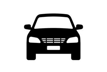 Obraz premium Front view of a car isolated on white background, Vector, illustration