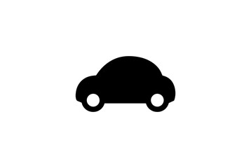 Simple car silhouette isolated on white background, Vector, illustration