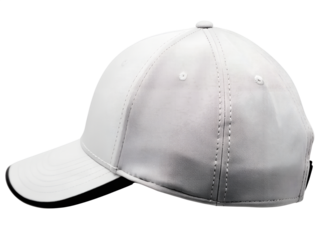 White plastic cap for fashion and sports essentials - transparent background png