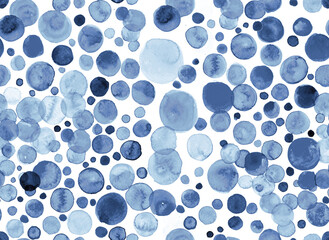 Bubbles Watercolor circle shape pattern.seamless pattern. Watercolor background design bubbles, Elegant and blue shaded isolated bubbles. modern art and classic seamless pattern for wallpaper, textile