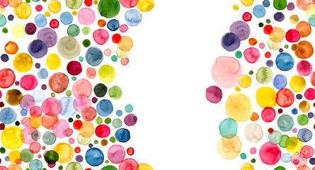 Watercolor background design bubbles, Elegant and colorful isolated bubbles. modern art and classic seamless pattern for wallpaper, textile , beautiful dots, polka dots , colorful dots for covering an