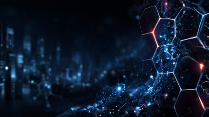 Cyber Big Data Flow Particles Tech Business or Science Background. Medical Research or Tech Innovation Online Webinar Presentation Event. Conference or Forum Vector Illustration Backdrop.