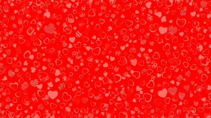 Red heart confetti