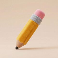 yellow pencil for writing on background