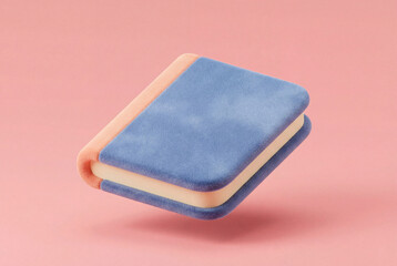 closed book on soft background