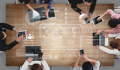 A comprehensive business intelligence dashboard for data analysis. The interface displays global metrics, team performance charts, and financial reports for strategic planning. Fermion