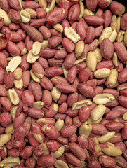 Roasted Peanuts Background Texture Top View