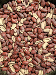 Roasted Peanuts Background Texture Top View