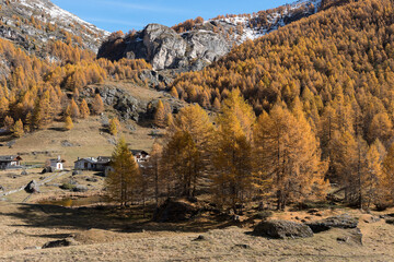 Le hameau du Monal en automne © DELAIRON