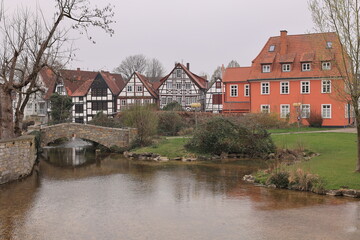 Blick in die Altstadt von Paderborn in Nordrhein-Westfalen