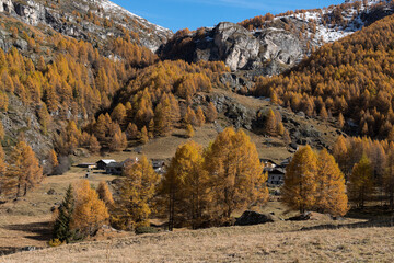 Le hameau du Monal en automne © DELAIRON