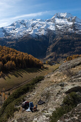 Le hameau du Monal en automne © DELAIRON
