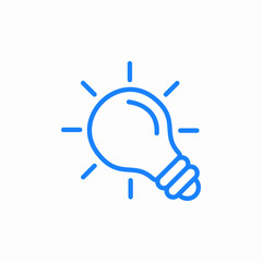 light bulb on icon sign vector