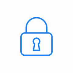locked padlock icon sign vector