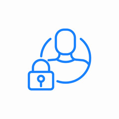 locked profile icon sign vector