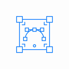 vector path editor icon sign vector