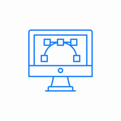 vector design monitor icon sign vector