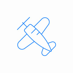 vintage airplane icon sign vector