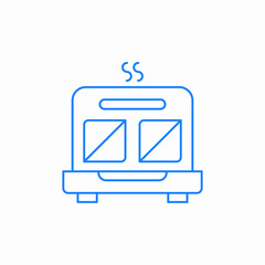 waffle toaster icon sign vector