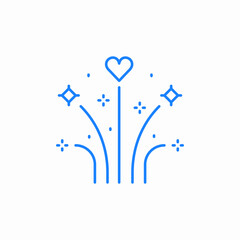 wedding fireworks icon sign vector