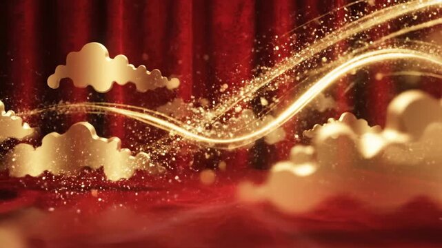 Celebrating Lunar New Year 2026 with Pageantry Pageant, Curt Page Page Pageant Cher Page elaborate red fest Curtain cloud design
