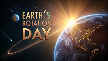 Earth Rotation Day Inspiring 8K Visual Of Rotating Earth.