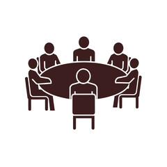 People gathering around a table