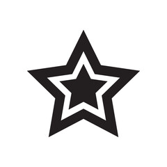 Obraz premium Abstract Star Icon Silhouette [ Editable ]